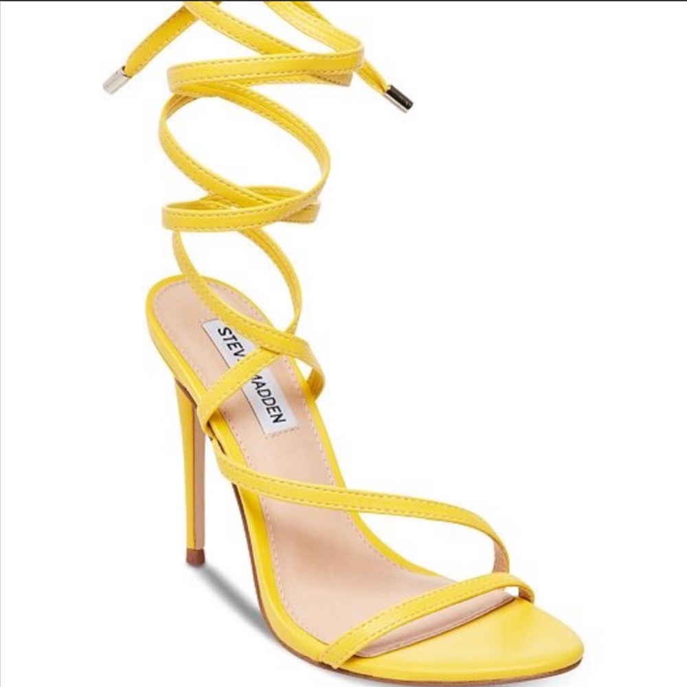 Steve Madden Yellow Strappy Heel